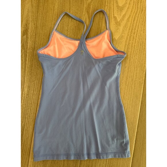 Lululemon Ivivva Girls Athletic Tank Top Size 10 Blue & Pink Stretch Fabric Li - Picture 2 of 3